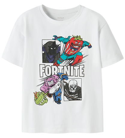 Name It T-shirt - NkmAmbrose Fortnite - Bright White