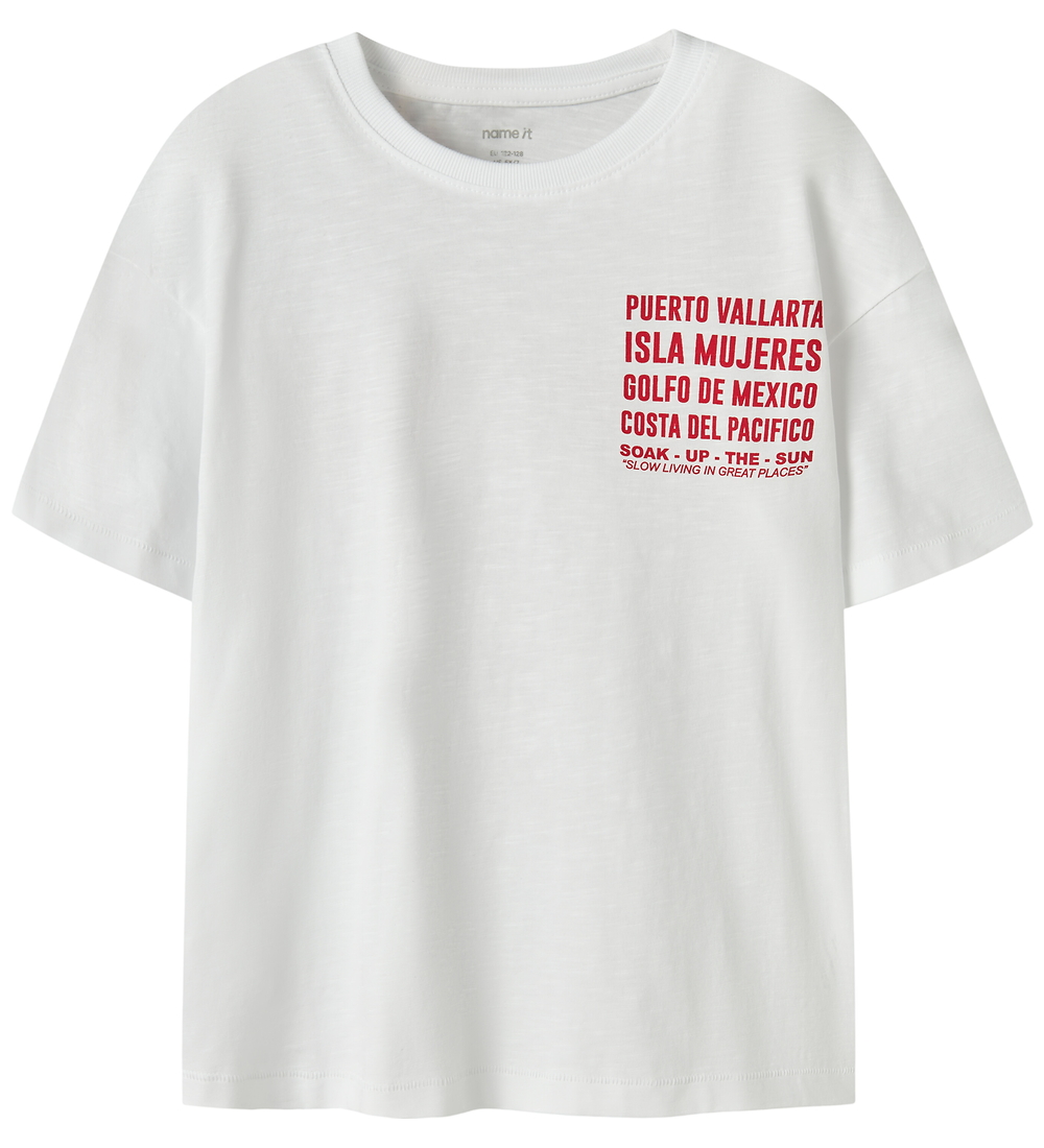 Name It T-Shirt - NkmHansi - Bright White - Name It - 6 Jahre (116) - T-Shirts