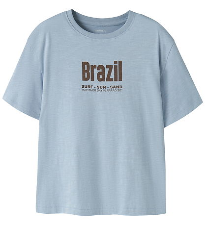 Name It T-shirt - NkmHansi - Blue Fog