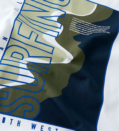 Name It T-shirt - 2-pak - NkmHansy - Bright White/Swamp