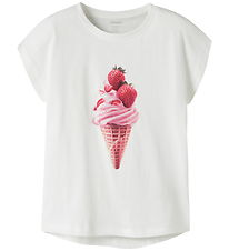 Name It T-shirt - NkfVotia - Bright White/Ice Cream