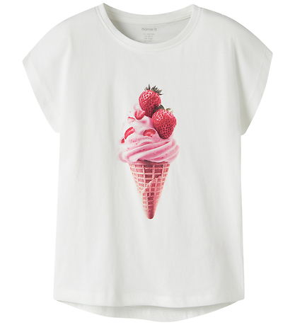 Name It T-shirt - NkfVotia - Bright White/Ice Cream