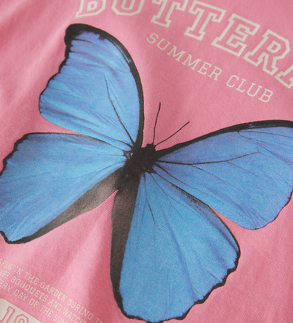 Name It T-shirt - NkfVotia - Pink Drink/Butterfly