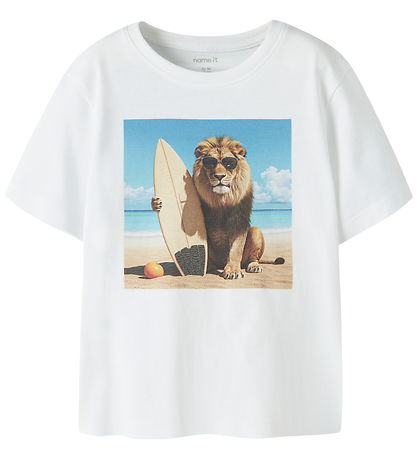 Name It T-shirt - NmmVoto - Bright White/Lion