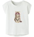 Name It T-shirt - NmfVotia - Bright White/Sunglasses Cat