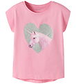 Name It T-shirt - NmfVotia - Pink Drink/Glitter Unicorn