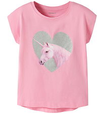 Name It T-shirt - NmfVotia - Pink Drink/Glitter Unicorn