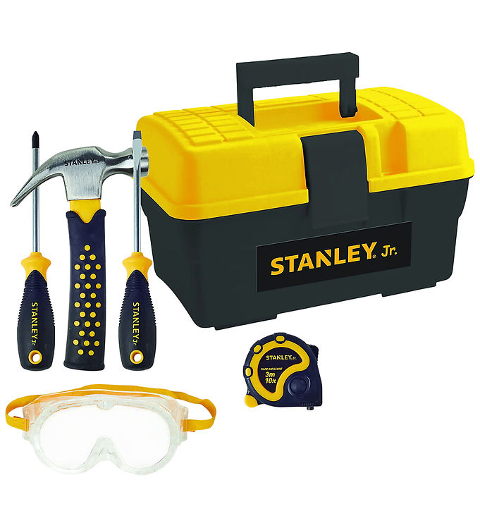 Stanley Jr. Værktøjskasse m. Værktøj - 5 Dele - Gul/Sort