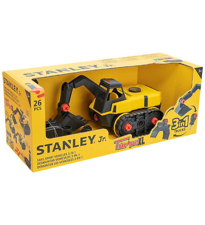 Stanley Jr. Arbejdsmaskine - 3-i-1 - 26 Dele - Sort/Gul