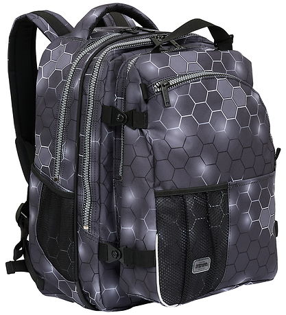 Jeva Skoletaske - Surpreme - Black Hexagon