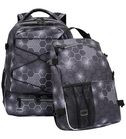 Jeva Skoletaske - Surpreme - Black Hexagon