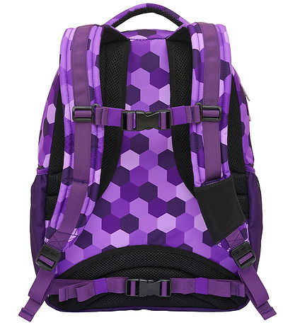 Jeva Skoletaske - Survivor - Purple Cubes