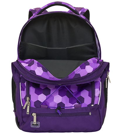 Jeva Skoletaske - Survivor - Purple Cubes