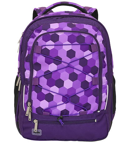 Jeva Skoletaske - Survivor - Purple Cubes