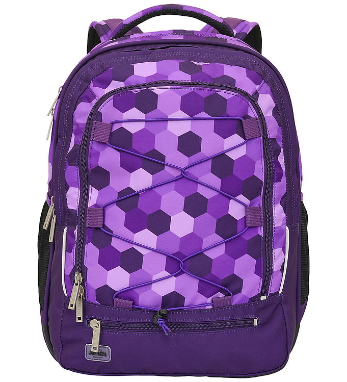 Jeva Skoletaske - Survivor - Purple Cubes