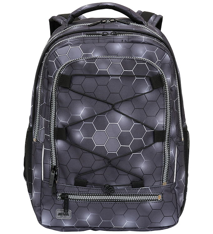 Jeva Skoletaske - Survivor - Black Hexagon