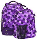 Jeva Skoletaske - Supreme - Purple Cubes