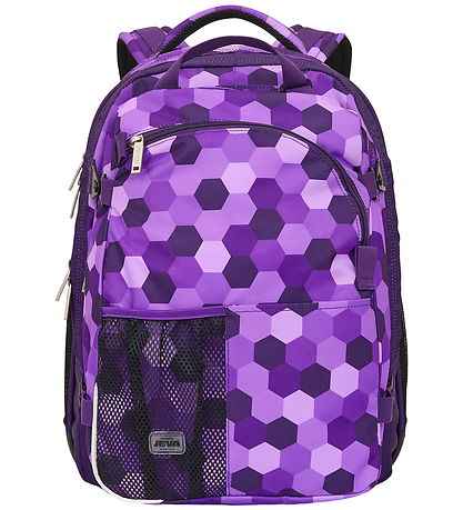 Jeva Skoletaske - Supreme - Purple Cubes
