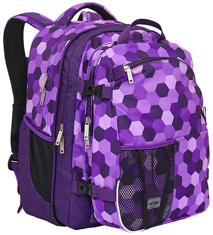 Jeva Skoletaske - Supreme - Purple Cubes