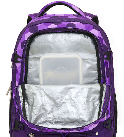 Jeva Skoletaske - Supreme - Purple Cubes
