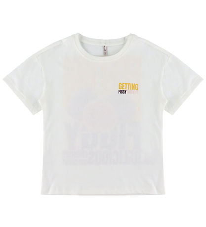 Kids Only T-shirt - KogVivvi - Cloud Dancer/Figgi