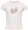 Kids Only T-shirt - KogKira - Cloud Dancer/Strawberry