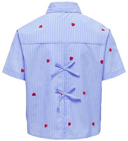 Kids Only Skjorte - KogNew - Moonlight Blue/Cloud Dancer/EMB Red