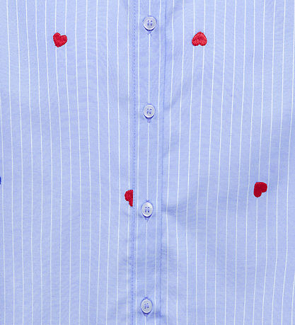 Kids Only Skjorte - KogNew - Moonlight Blue/Cloud Dancer/EMB Red