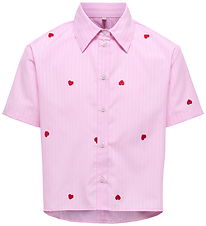 Kids Only Shirt - KogNew - Begonia Pink/Cloud Dancer/Packing Red