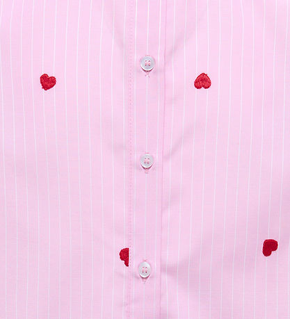 Kids Only Skjorte - KogNew - Begonia Pink/Cloud Dancer/EMB Red H