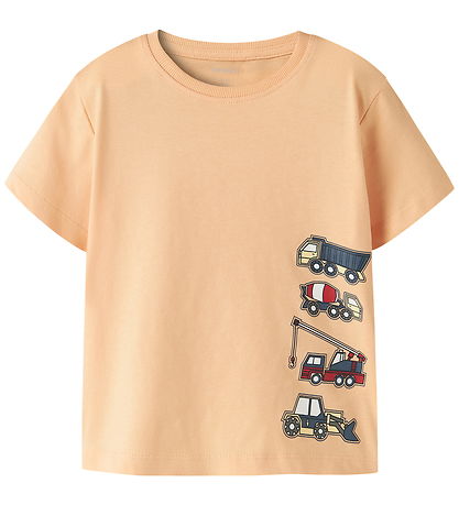 Name It T-shirt - 2-pak - NmmVagno - Peach Fuzz/Blue Fog