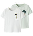 Name It T-shirt - 2-pak - NmmVux - Pale Aqua/Bright White