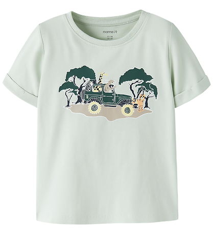 Name It T-shirt - 2-pak - NmmVux - Pale Aqua/Bright White