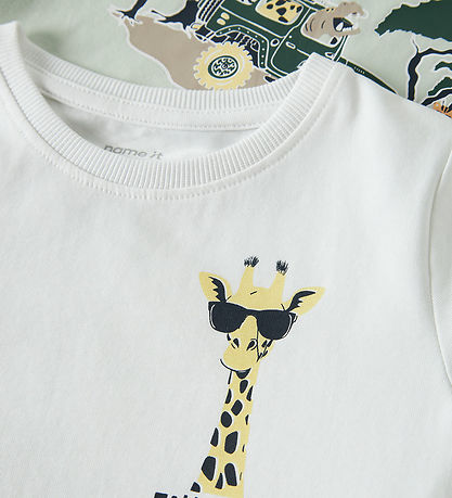 Name It T-shirt - 2-pak - NmmVux - Pale Aqua/Bright White