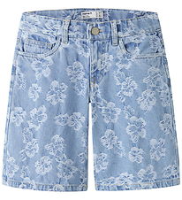 Name It Shorts - NkfRose - Light Blue Denim/Flowers