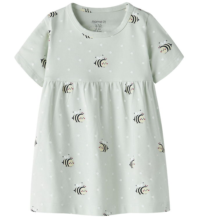 Name It Kjole - NbfVandora - Pale Aqua/Bee