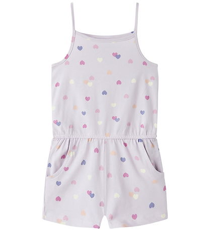 Name It Sommerdragt - NmfVigga - Lavender Fog/Colorful Hearts