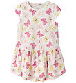 Name It Kjole - NmfVigga - Bright White/Pink Butterfly