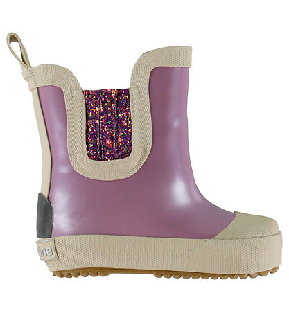 Mikk-Line Gummistøvler - Wellies Short Metallic - Mauve Shadows