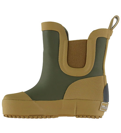 Mikk-Line Gummistøvler - Barfod - Wellies Short - Dusty Olive