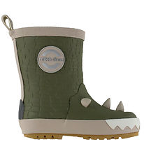 Mikk-Line Gummistøvler - Wellies 3D Dragon - Dusty Olive
