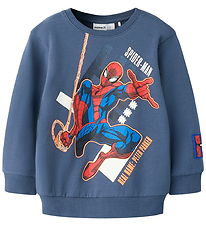 Name It Sweatshirt - NmmAlbie - Spiderman - Vintage Indigo