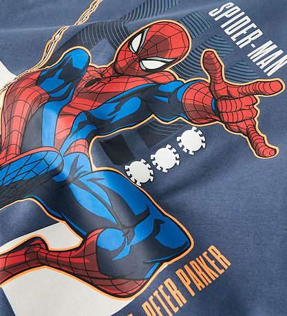 Name It Sweatshirt - NmmAlbie - Spiderman - Vintage Indigo