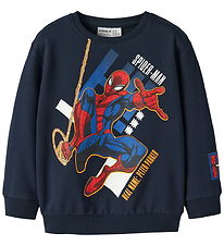 Name It Sweatshirt - NmmAlbie - Spiderman - Navy Blazer
