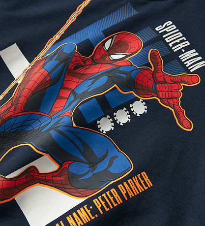 Name It Sweatshirt - NmmAlbie - Spiderman - Navy Blazer