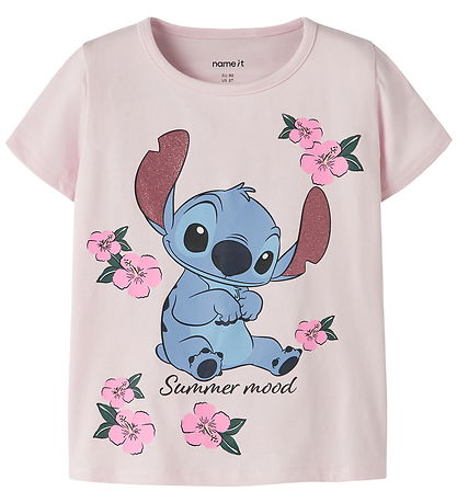 Name It T-shirt - NmfAnn - Stitch - Cradle Pink
