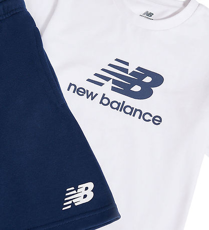 New Balance Shortssæt - Graphic - Bright White
