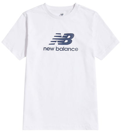 New Balance Shortssæt - Stacked Logo - Bright White