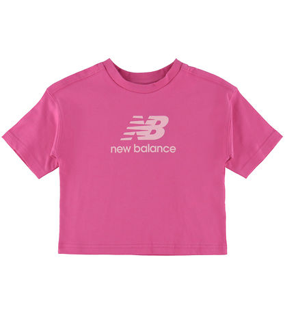 New Balance Shortssæt - Stacked Logo - Pink Satin