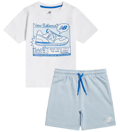 New Balance Shortssæt - Graphic - Bright White